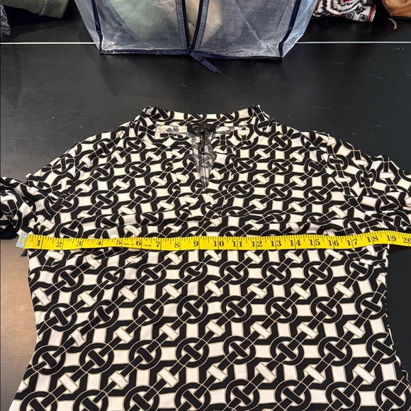 NWOT Laundry by Design Black and White Geometric Midi Dress - Picture 8 of 9